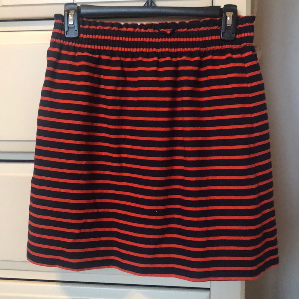 J Crew elastic striped skirt